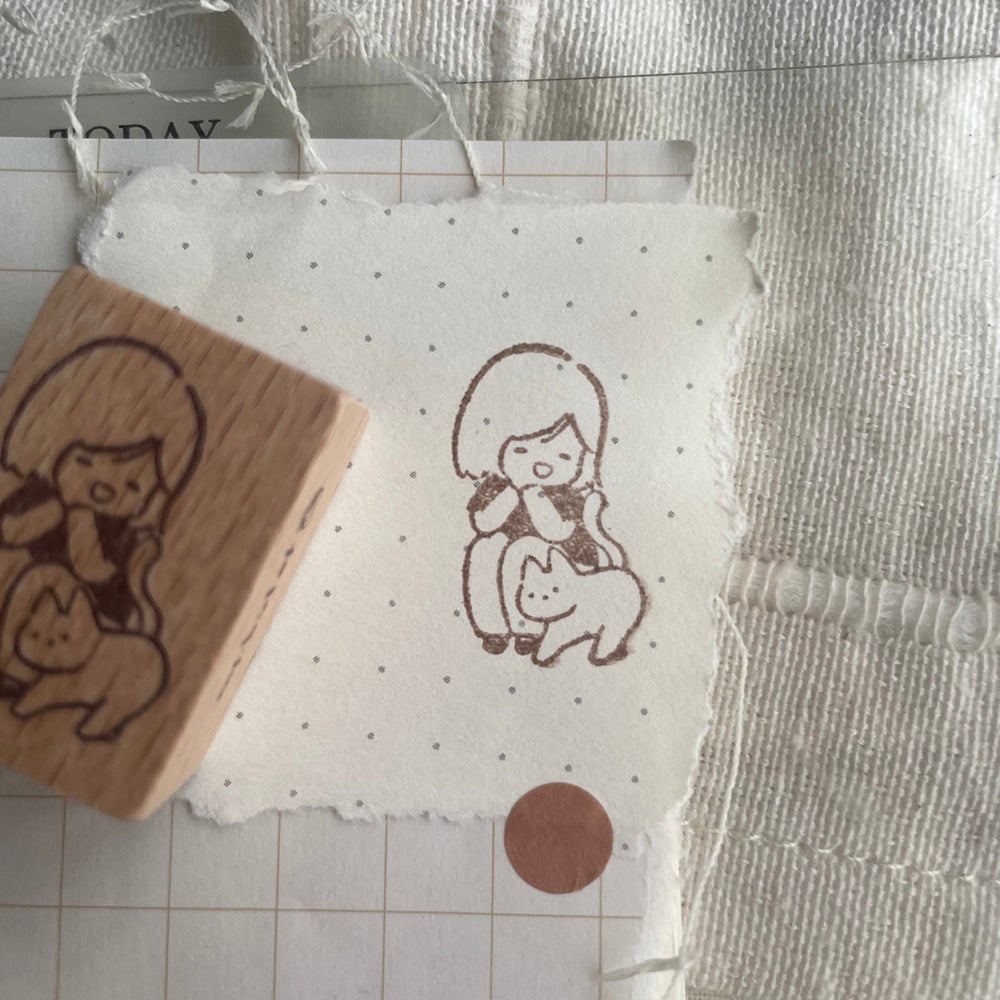msbulat Rubber Stamp - Meow magic / 喵力全开