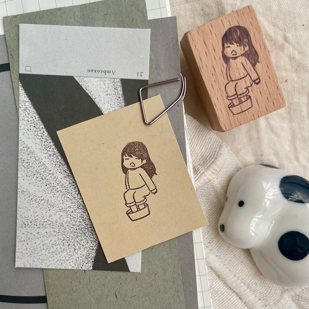 msbulat Rubber Stamp - Soaking away / 泡掉烦恼