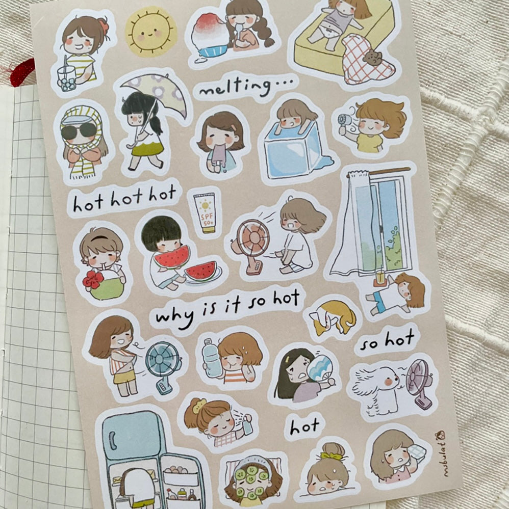 msbulat Sticker Sheet - So Hot / 热爆了