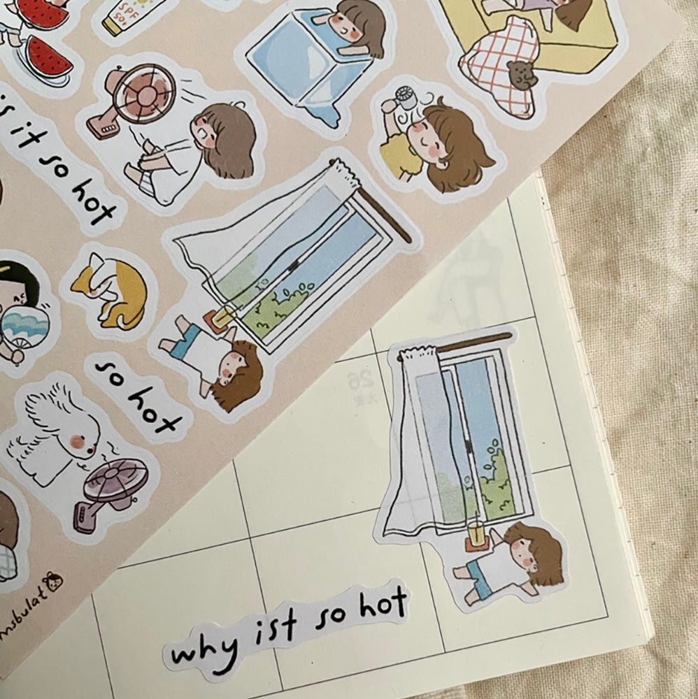 msbulat Sticker Sheet - So Hot / 热爆了