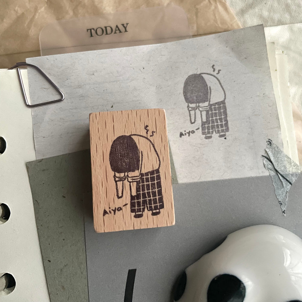 msbulat Rubber Stamp - Spine says no / 老腰抗议