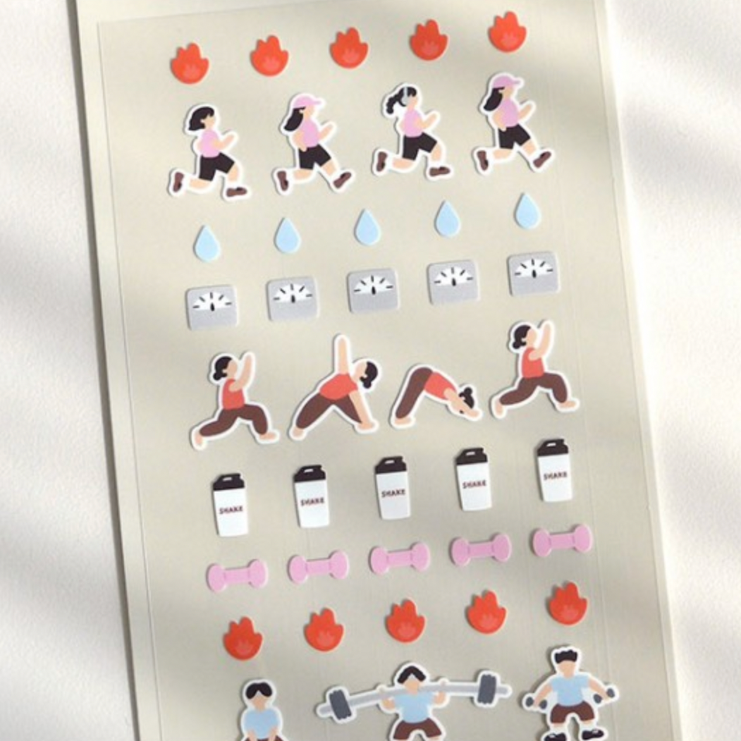 Suatelier Sticker - 123 Deco.15 - Workout