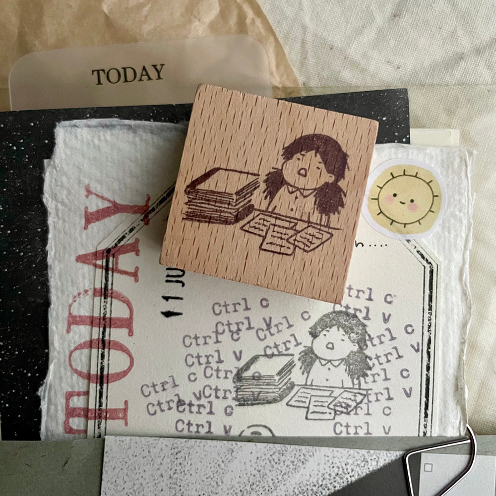 msbulat Rubber Stamp - The pile grows / 越堆越高