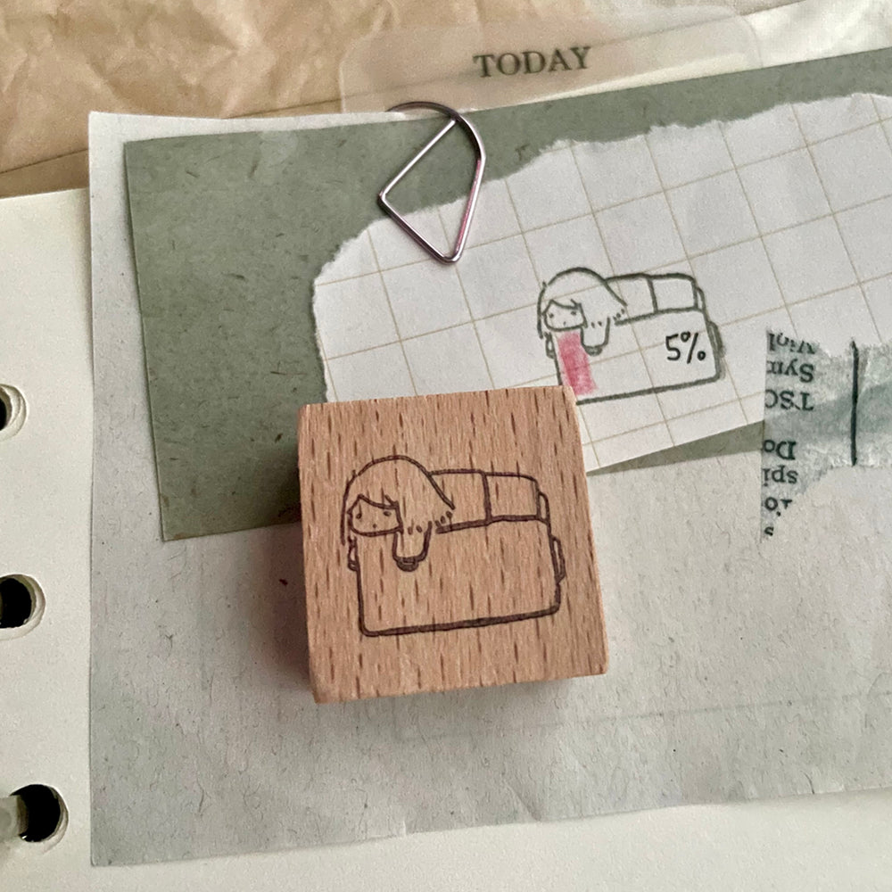 msbulat Rubber Stamp - Today tired / 累累疲惫