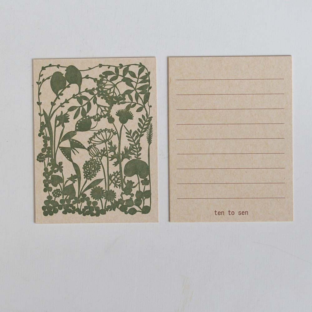 Classiky x ten to sen Letterpress Message Card - Roadside