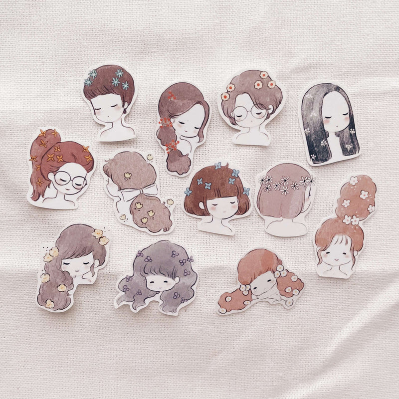msbulat Sticker Pack - Heads Full of Posies / 花型多多