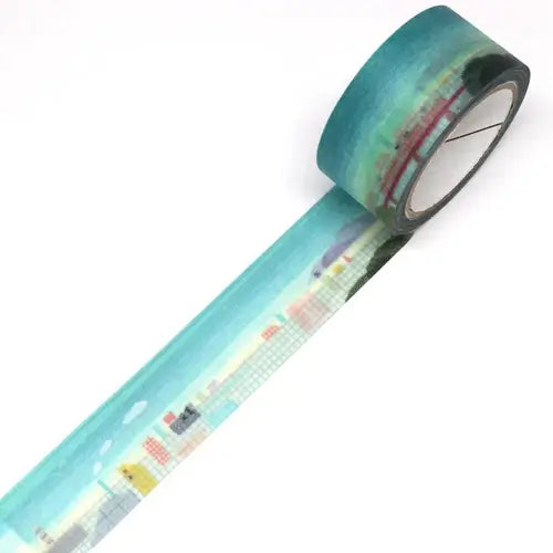 Miki Tamura Washi Tape - Blue and Town