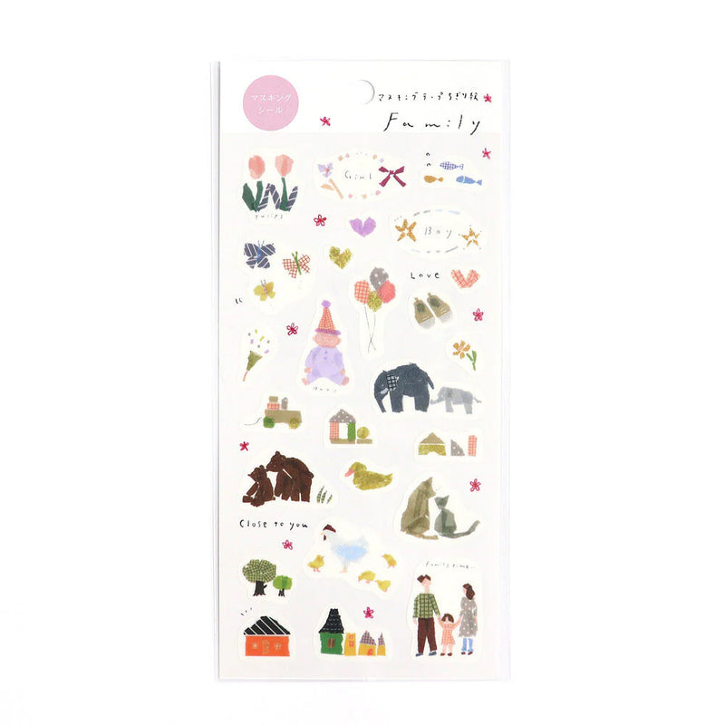 Miki Tamura Washi Sticker - Family