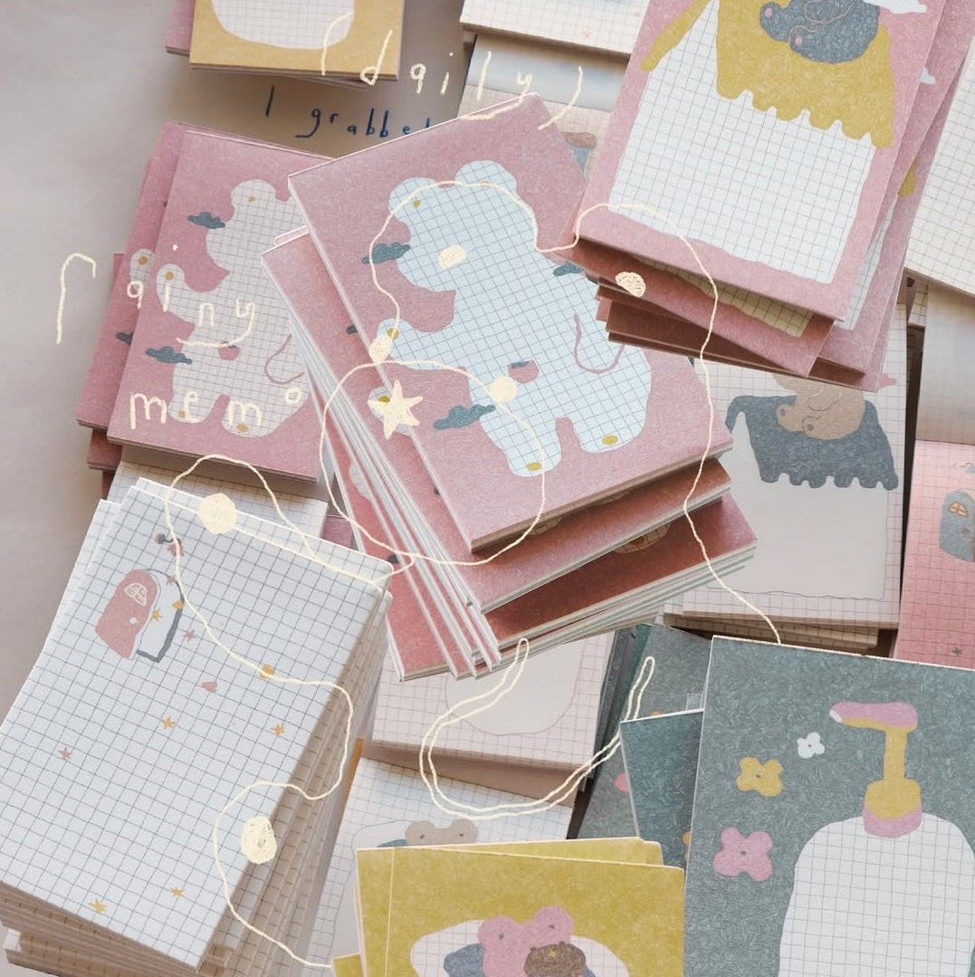 bighands Memo Pad - Rainy Days [5 options]