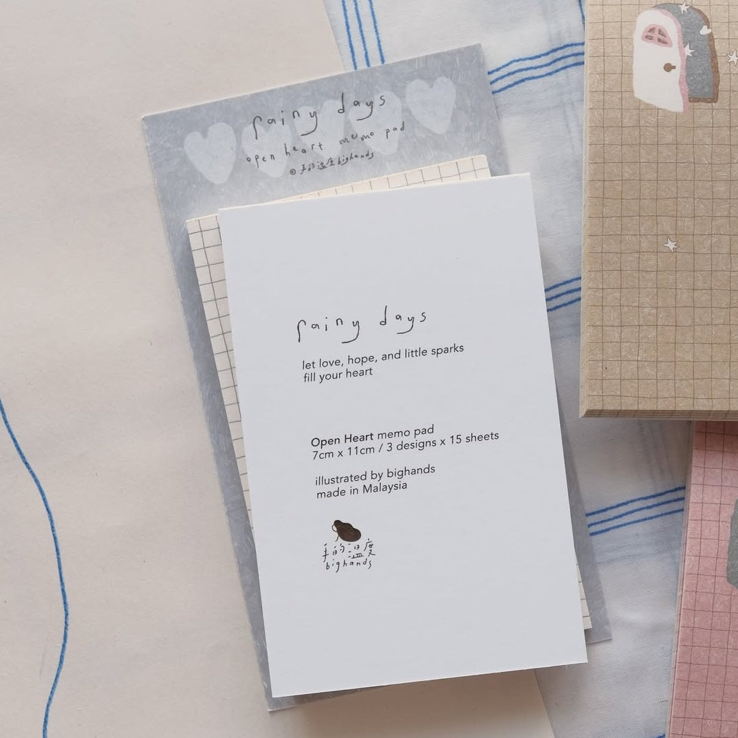 bighands Memo Pad - Rainy Days [5 options]
