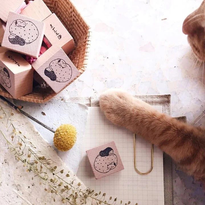 msbulat Rubber Stamp - Sleepy Cat