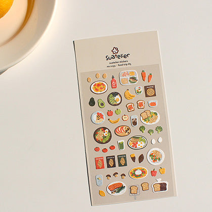 Korean Cute Suatelier Sticker - 1133 Food Trip #05