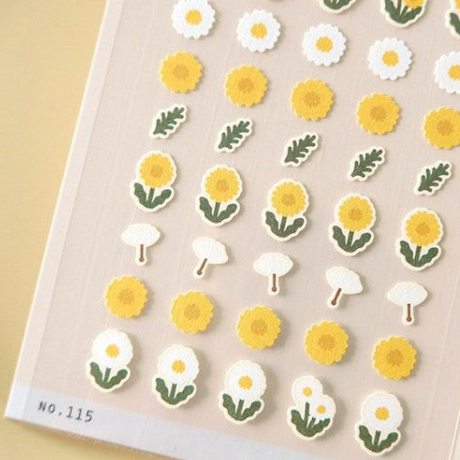 Korean Cute Suatelier Sticker - 115 Flower.02 - Yellow