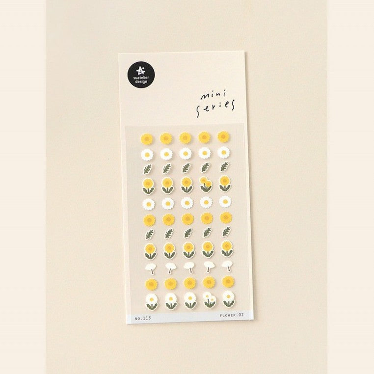 Korean Cute Suatelier Sticker - 115 Flower.02 - Yellow