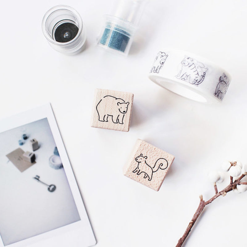 Maotu Wooden Block Rubber Stamp - 10 options
