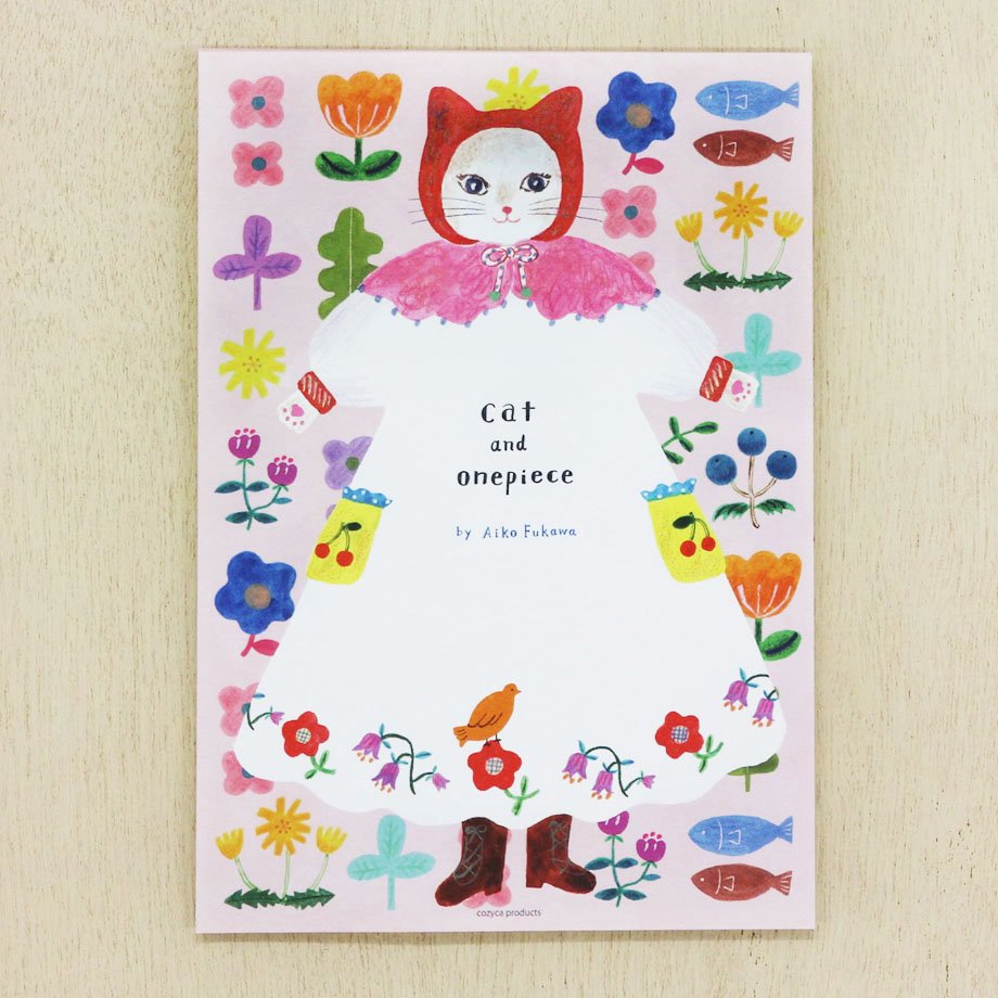 Aiko Fukawa Letter Pad - Cat and onepiece