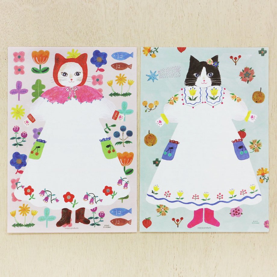 Aiko Fukawa Letter Pad - Cat and onepiece
