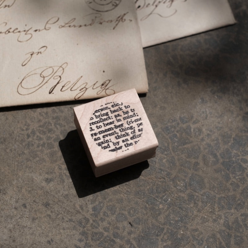 Catslife Press Rubber Stamp - Remember definition in circle