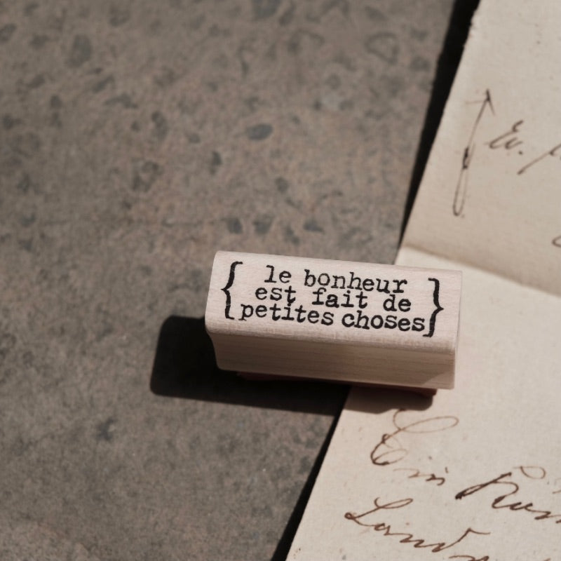 Catslife Press Rubber Stamp - le bonheur est fait de petites choses - happiness is made of little things