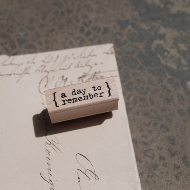 Catslife Press Rubber Stamp - A day to remember