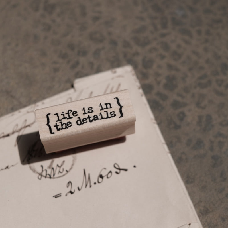 Catslife Press Rubber Stamp - Life is in its details
