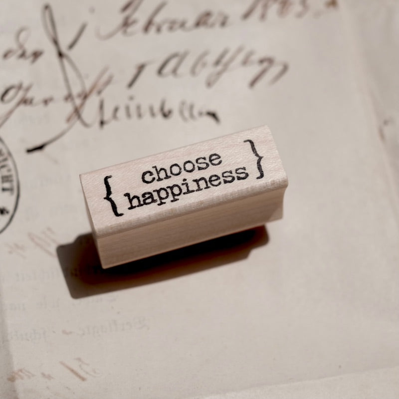 Catslife Press Rubber Stamp - Choose happiness