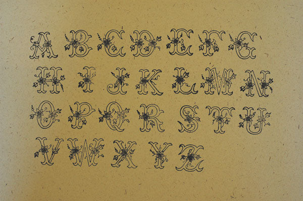20136 倉敷意匠 Classiky Cursive Alphabet Stamp