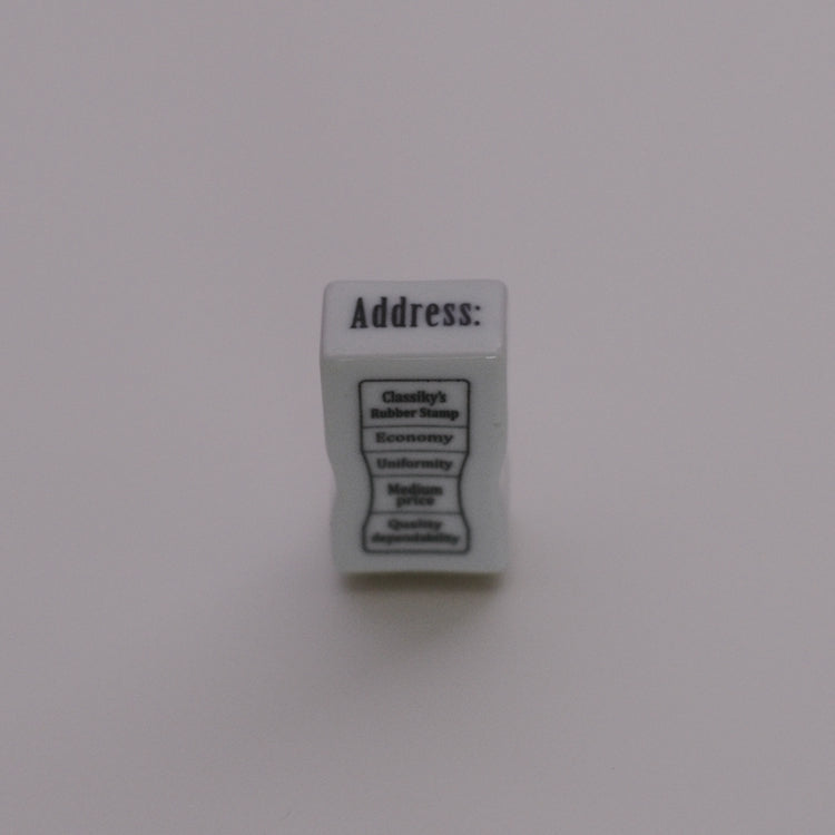 20451-10 Classiky 倉敷意匠 Porcelain Office Stamps - Rectangular Address
