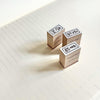 Pion Rubber Stamp - Tiny Words 感謝 (Thanks) | 幸福 (Happiness) | 勇氣 (Courage)